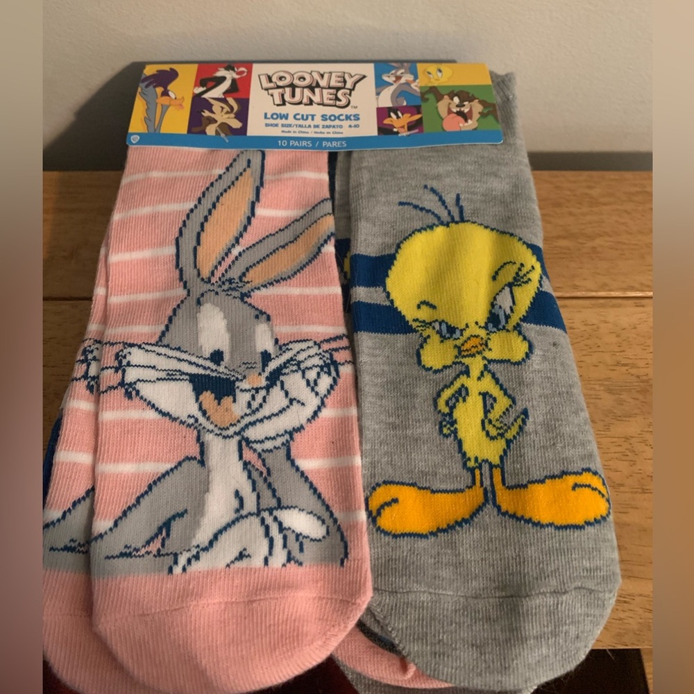 LOONEY TUNES Low Cut Socks 10 Pack Women's Shoe Size 4-10 NEW